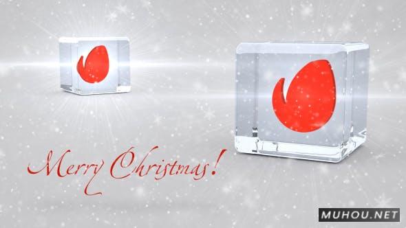 圣诞玻璃水杯水晶logo视频AE模板插图