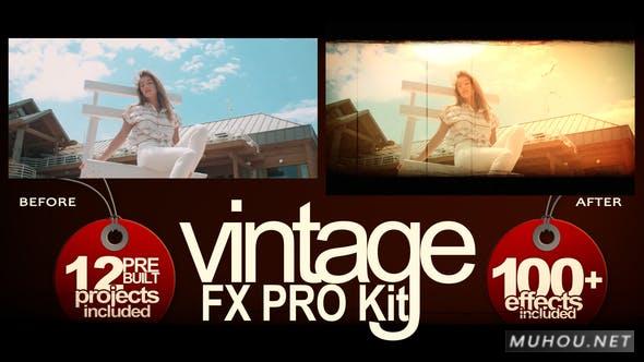 复古FX PRO老电影35mm胶片色调片头视频AE模板插图