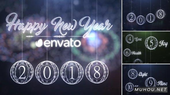 新年倒计时快乐小球视频AE模板插图
