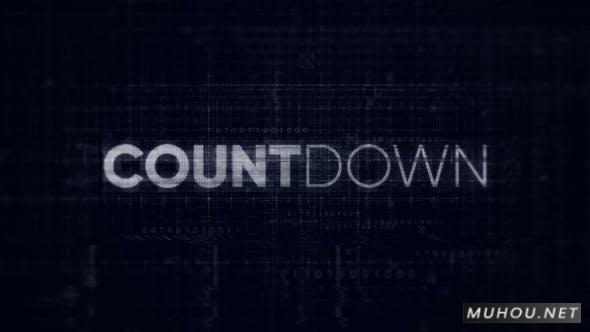 Countdown - Digital Opener10秒倒计时视频AE模板插图
