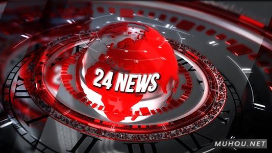 24广播新闻-完整套餐视频AE模板插图