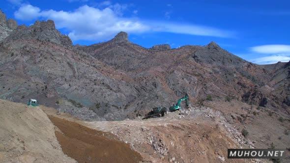 采石场矿山施工现场延时摄影视频素材插图