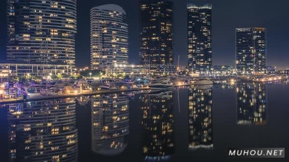 墨尔本在夜间timelapse延时摄影视频素材插图