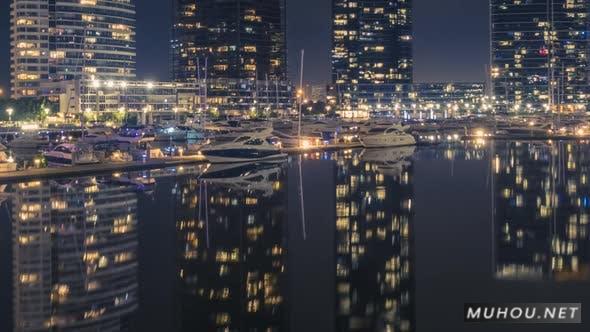 现代墨尔本水面上的城市Timelapse延时摄影视频素材插图