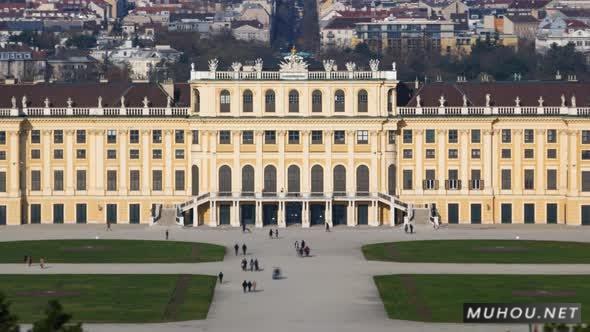 Schoenbrunn奥地利宫殿建筑旅行延时摄影视频素材插图