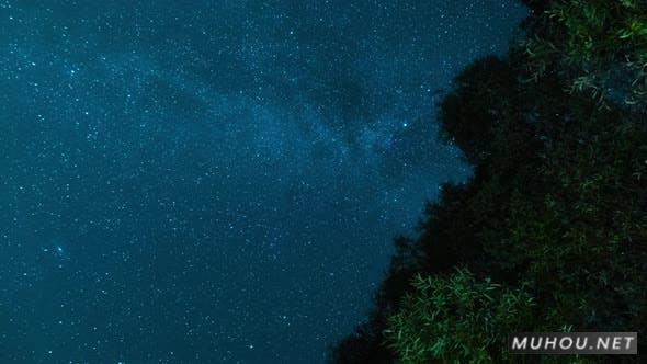 星空夜空的Timelapse夜晚星星4k延时摄影视频素材插图