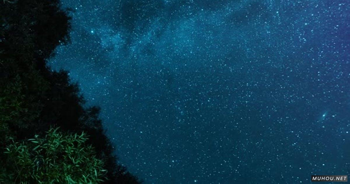 地球的自转夜晚美丽的星空4k延时摄影视频素材