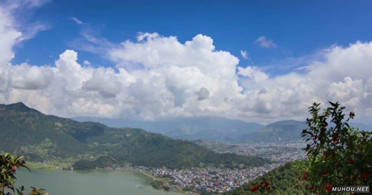 尼泊尔博克拉山脉上空的云延时摄影视频素材