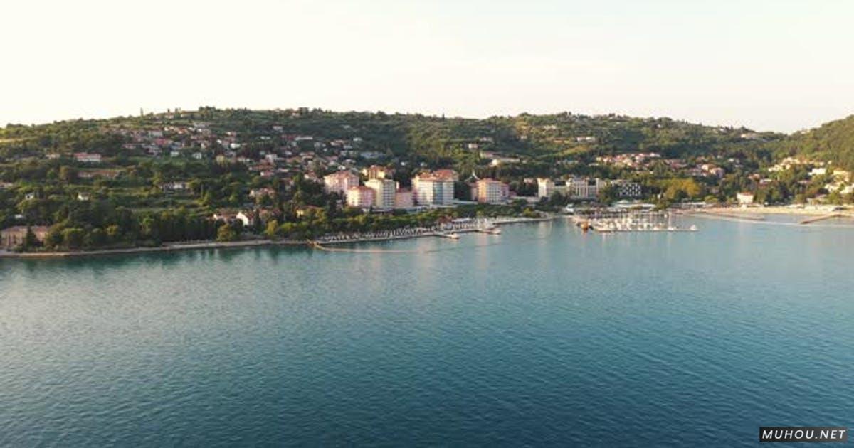 斯洛文尼亚的波罗罗兹4k航拍海景视频素材