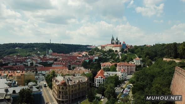 布拉格城堡航拍建筑4k视频素材插图