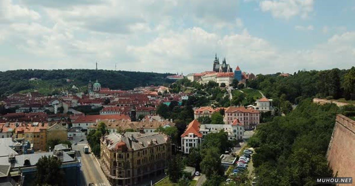 布拉格城堡航拍建筑4k视频素材