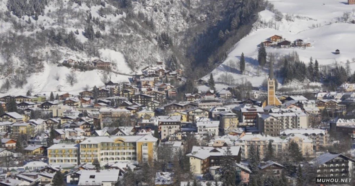 冬季典型的奥地利小镇视频素材