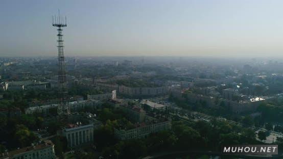 白俄罗斯首都明斯克市中心早晨4k视频素材插图