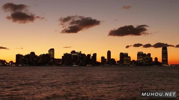 现代城市景观的都市日落视频素材插图