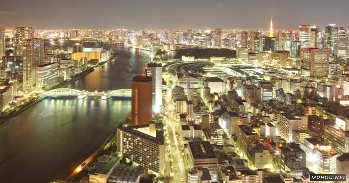 夜时光流逝东京日本Ctyscape视频素材