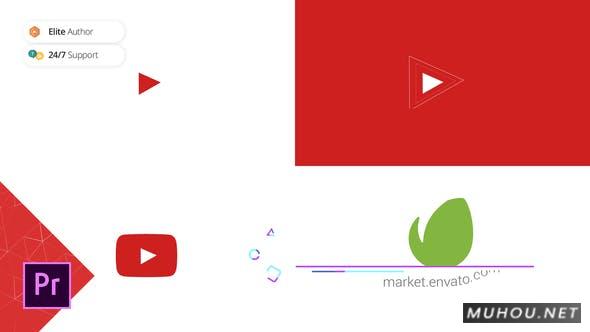 干净的Youtube风格标志片头动画Premiere Pro模板插图