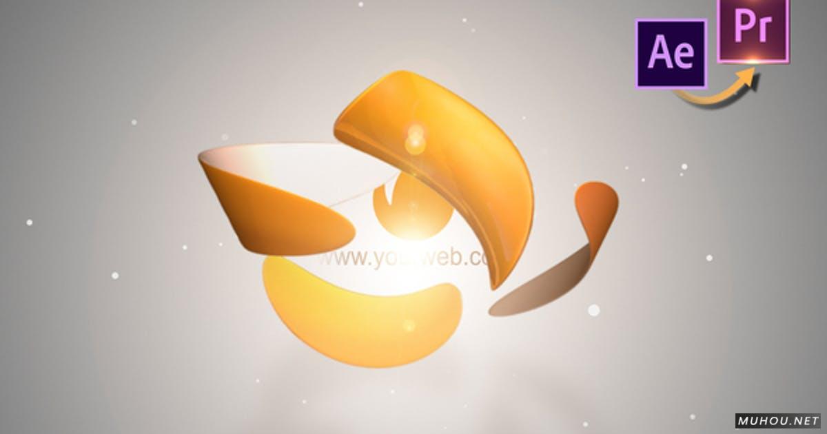 Abstarct Logo Remiere 抽象艺术包围logo标志PR视频模板