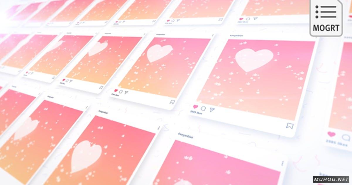 Instagram小照片组成logo标志MOGRTPR视频模板