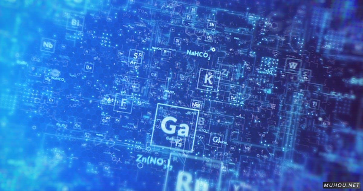 化学数字科技logo标题揭示-MOGRT PR视频模板