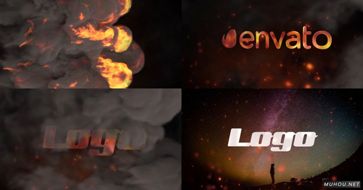 时尚防火火焰爆炸出现logo标志PR视频模板