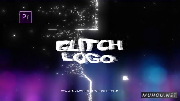 Glitch Bokeh标志抖动动画logo简介PR视频模板插图