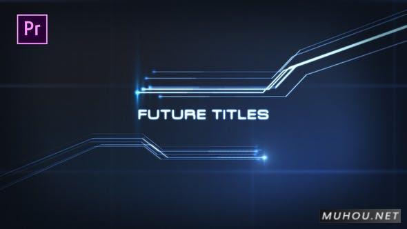 未来的标题科技感文字PR视频模板插图