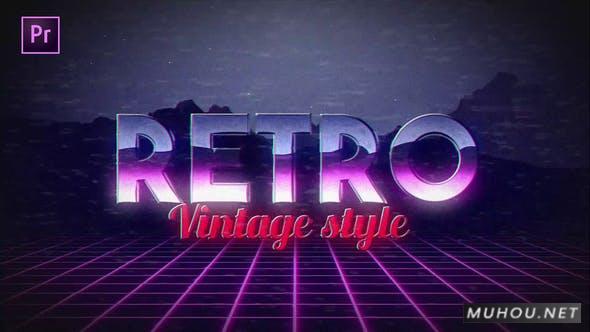 复古标题80年代电视片头PR视频模板插图