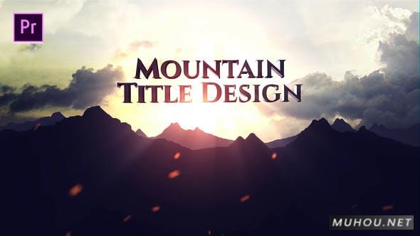 山顶的logo文字片头预告片PR视频模板插图