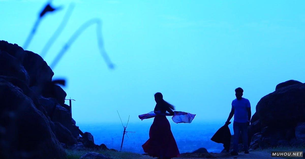 印度海边女人舞蹈高清CC0视频素材
