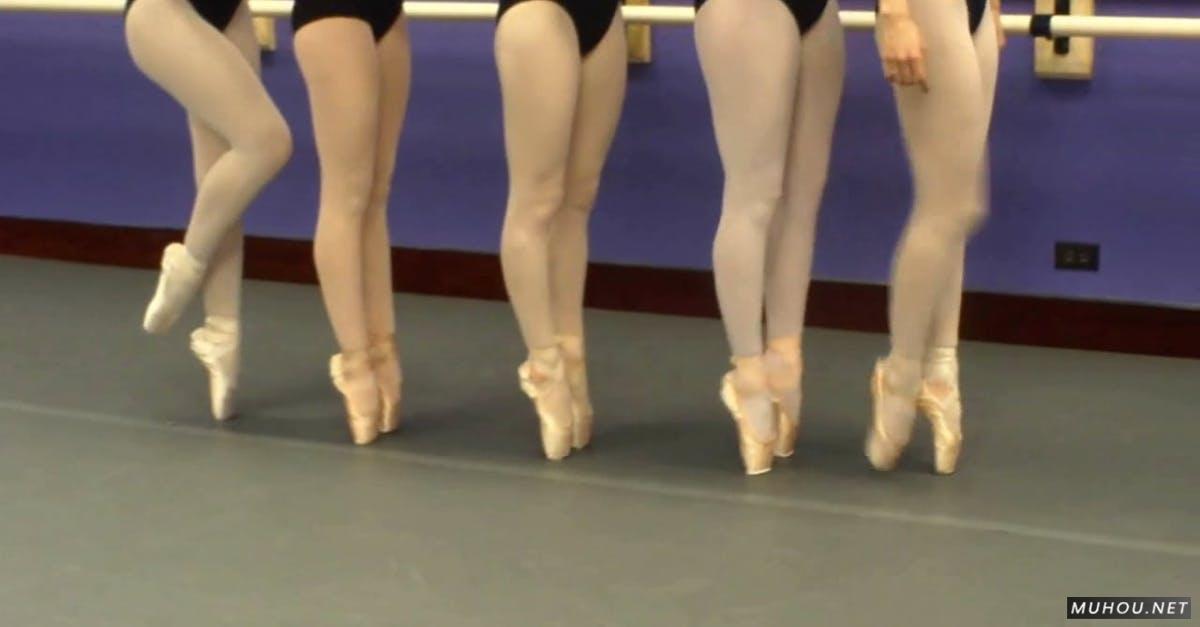 芭蕾舞课程脚步特写高清CC0视频素材