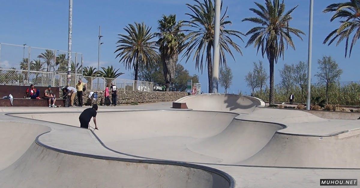 小轮车bmx滑板公园CC0视频素材插图