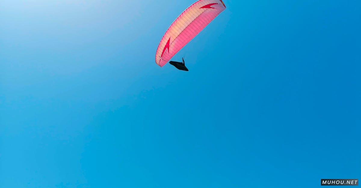 滑翔伞运动极限冒险4k航拍CC0视频素材