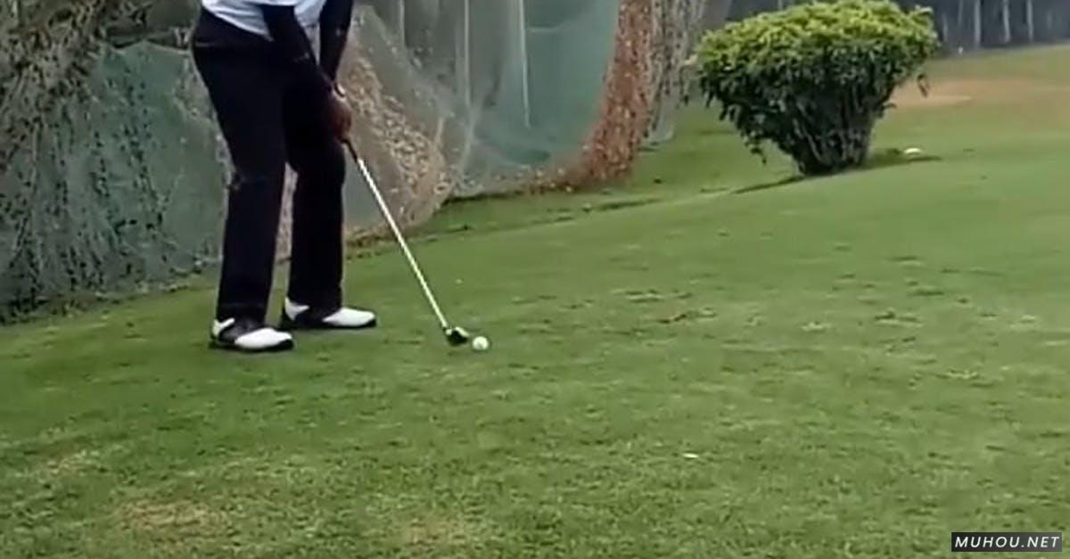 男人打高尔夫球特写镜头高清CC0视频素材插图