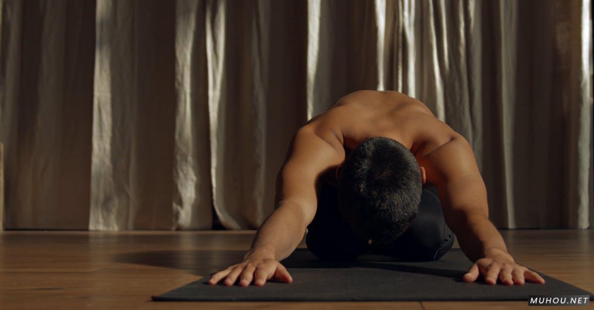瑜伽健身拉伸运动4K高清CC0视频素材