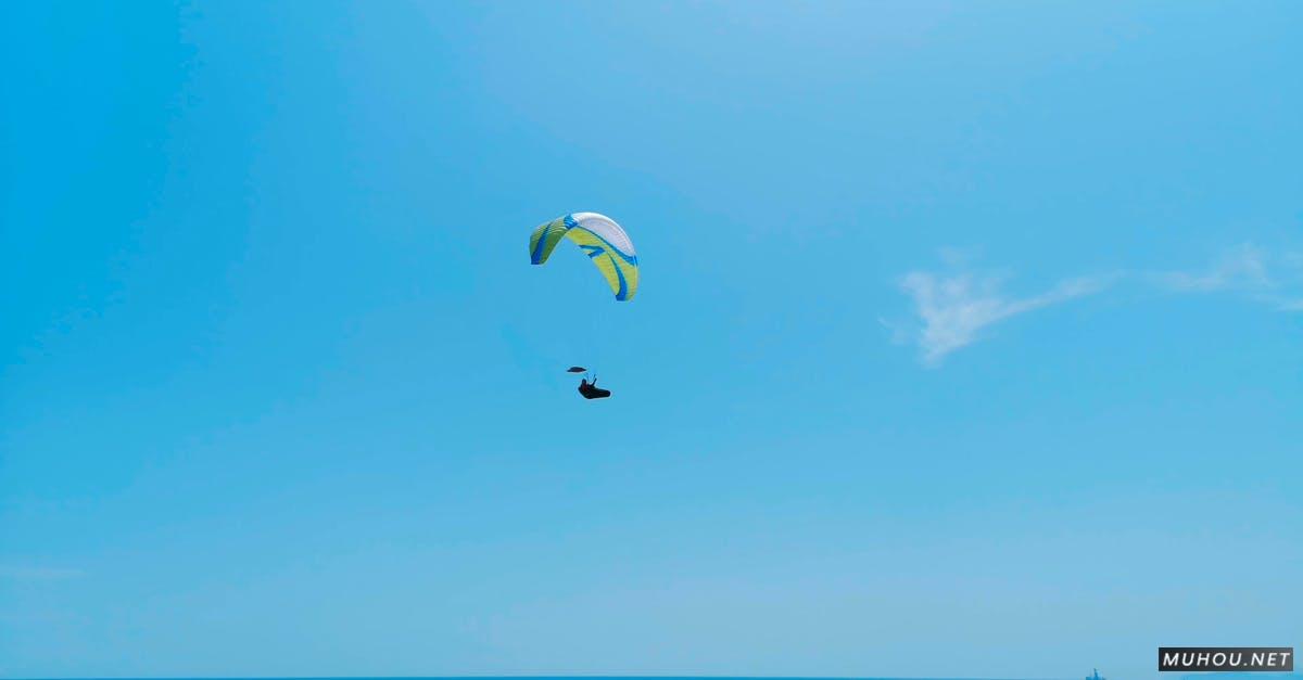 飞行滑翔伞航拍4k CC0视频素材