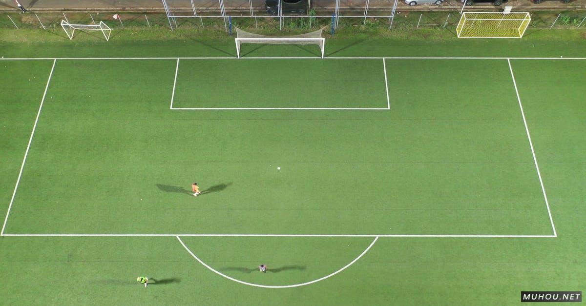 现场足球比赛的无人机画面4k CC0视频素材
