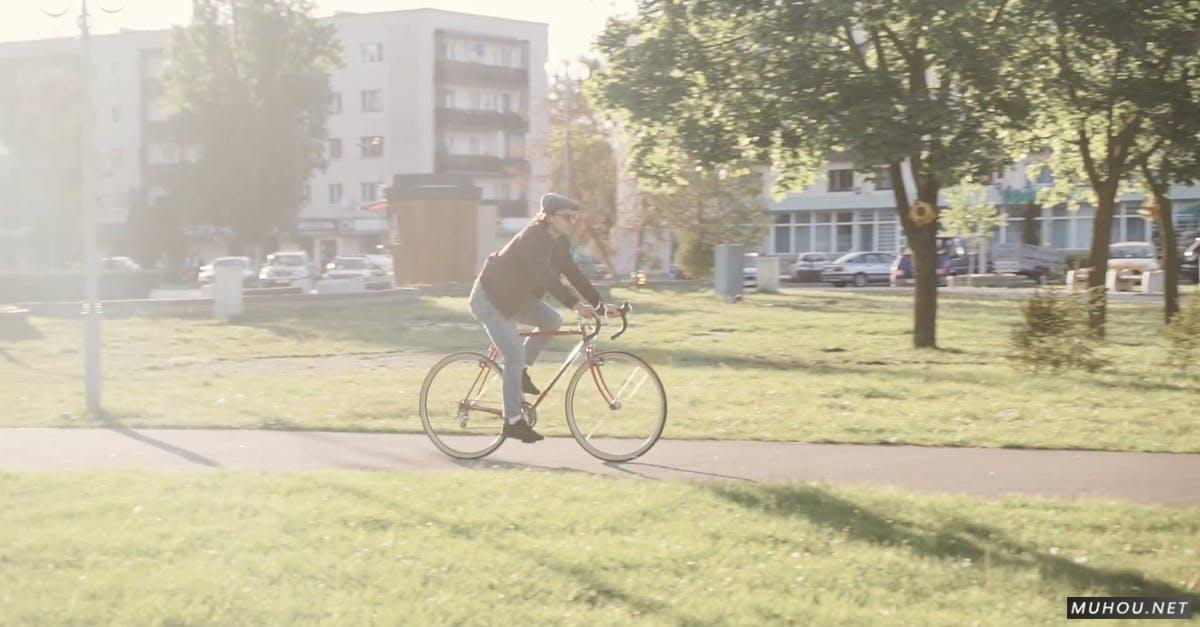交通系统男人自行车高清CC0视频素材