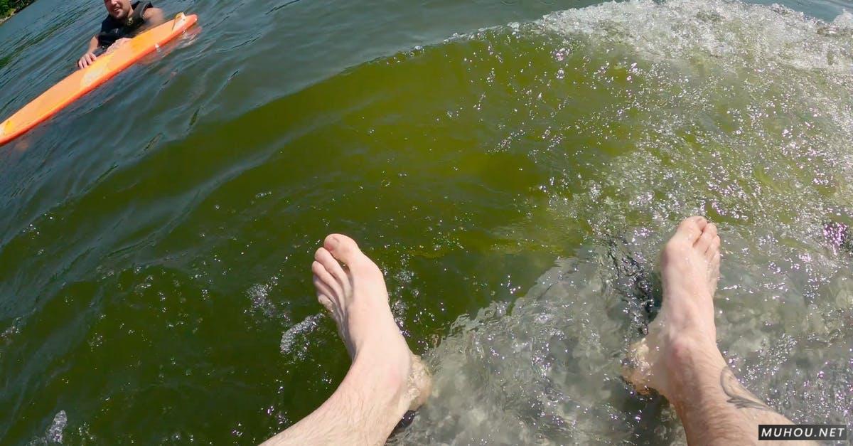 水上极限运动划船冲浪板4k高清CC0视频素材