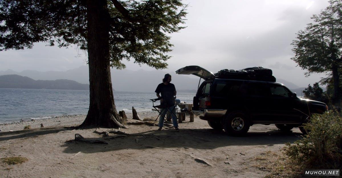 SUV野外海边露营4k高清CC0视频素材插图