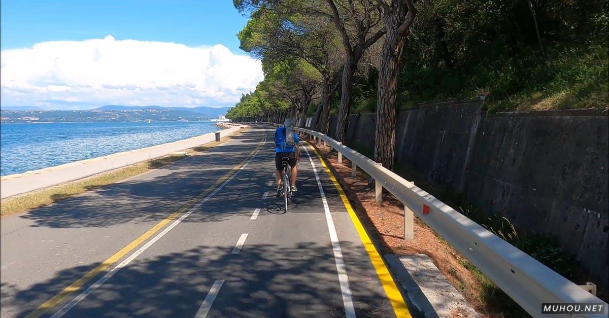 健身, 单车骑士, 在海边骑行2k 高清CC0视频素材插图