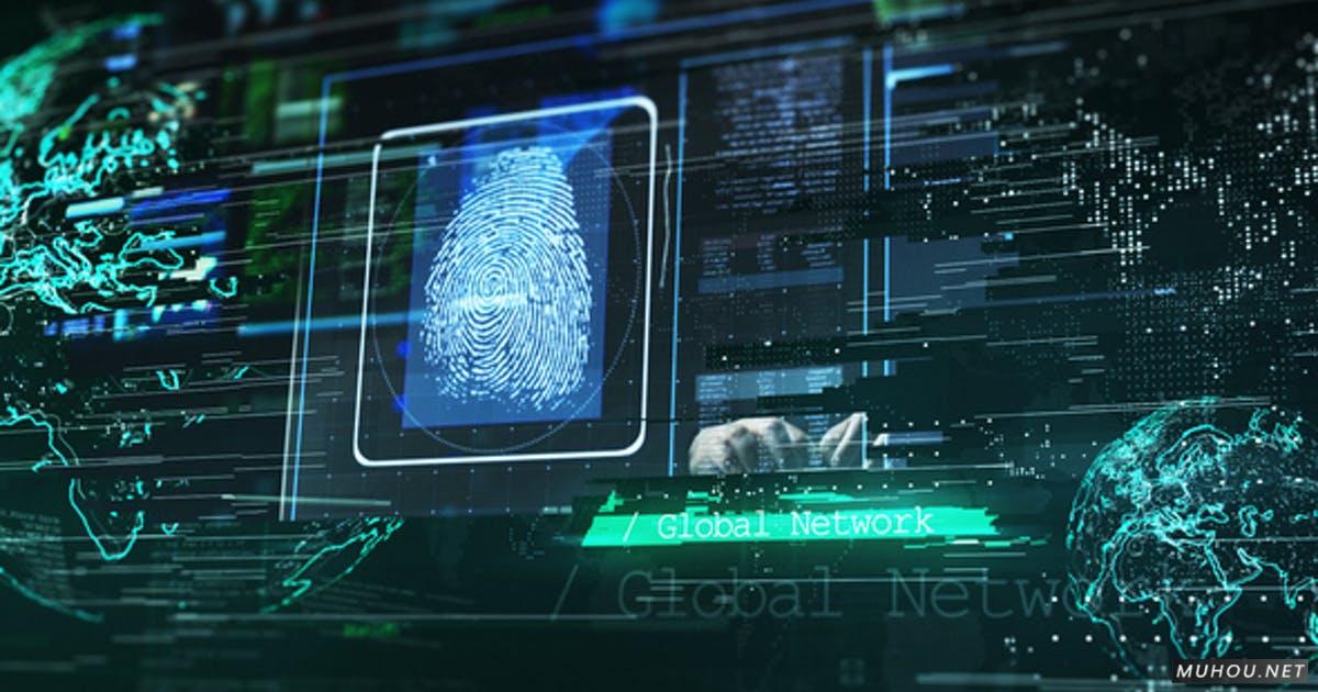 全球网络幻灯片黑客数码病毒ae模版