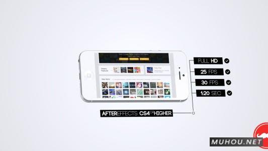 智能Phone5 App演示动画AE视频模板插图