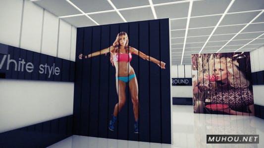 迷人的房间三维墙壁展示AE视频模板插图