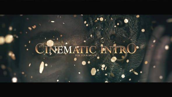 幻灯片史诗金色粒子片头AE视频模板插图