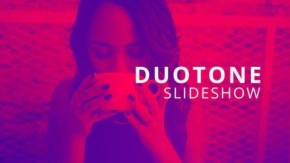 Duotone时尚颜色堆叠片头AE视频模板插图