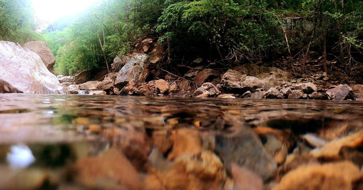 地面拍摄湖边湖水岩石4K高清CC0视频素材