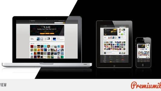 不同设备查看网页展示效果AE视频模板插图