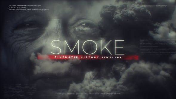 烟雾历史时间表预告片头AE视频模板插图