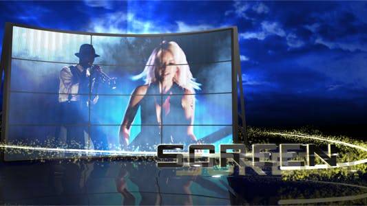 三维环形大屏幕场景展示AE视频模板插图