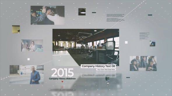 公司历史三维空间时间轴AE视频模板插图